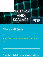 VECTORS and SCALARS