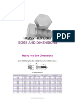 Heavy Hex Bolt Dimensions