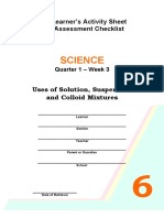 Uses of Solution, Suspension and Colloid Mixtures Q1-W-3