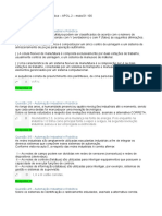 Automação Industrial e Robótica APOL2 2021