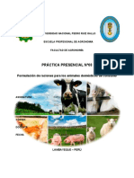 PRÁCTICA PRESENCIAL N°08 - Formulación de Raciones para Los Animales Domésticos de Consumo Humano