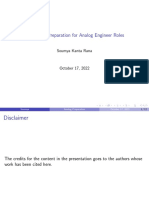 Placement Preparation For Analog Engineer Roles: Soumya Kanta Rana