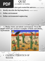 Water Characteristics