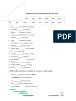 6 Present of Be and Simple Present Exercise