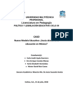 Caso Políticas Educativas y Legislación Educativa