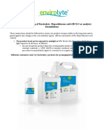 Storage and Handling of Envirolyte Hypochlorous Acid (Anolyte) Formulations