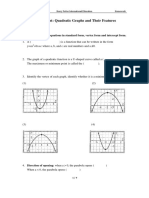 Review Practice - Quadratic Graphs and Their Features