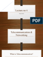 Lecture No 6 - Telecommunication & Networking