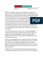 EVS Pvt. Ltd. Case Study