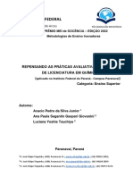 Repensando As Práticas Avaliativas No Curso de Licenciatura em Química - Identificado