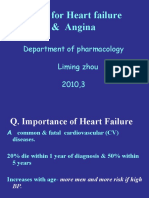 Drugs For Heart Failure & Angina: Department of Pharmacology Liming Zhou 2010,3