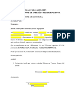 Carta de La Declaracion Jurada Terrenos Eriazos Del Estado