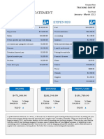 Trucking Profit and Loss Statement