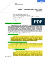 W1-Module 001 Introduction To Network Security