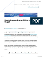 How To Improve Energy Efficiency of Ships