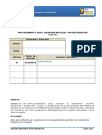 Pro-06 Procedimiento para Abordar Riesgos y Oportunidades