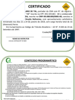 Certificado Direção Defensiva