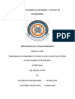 Performance Assessment of Solid Waste Collection System in New Juaben South District