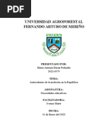 Antecedentes de La Inclusión en La República Dominicana