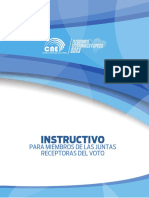 Instructivo Miembros de Juntas Receptoras Del Voto