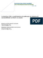 As Diretrizes GRI e o Perfil Histórico de Publicação de Relatórios de