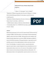 Mathematical Programming Model For Heat Exchanger Design Through