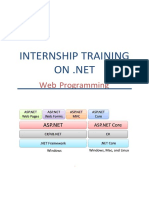 Web Development Using Dotnet Internship Report