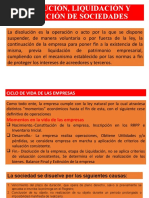 Disolución, Liquidación y Extinción de Sociedades