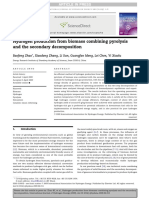 Hydrogen Production From Biomass Combining Pyrolysis and The Secondary Decomposition