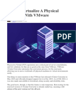 How To Virtualize A Physical Machine With VMware