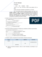 Ficha Portugues 5 Ano Palavras Derivadas Por Prefixacao E Sufixacao