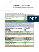 Second Semester 2022 - 2023 Academic Calendar - UTG-27