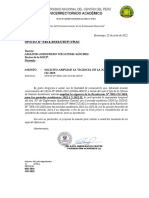 Of. 0464 - 22 Vrac - R - Solicito Ampliar La Vigencia de La Resolución 7058-Cu-2020