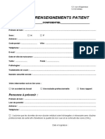 Fiche Renseignement Patient Word