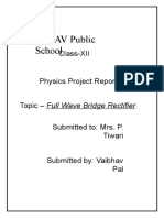 Class 12 Physics Project On Full Wave Bridge Rectifier