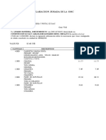 Declaracion Jurada de La Omc: Constitucion 112 San Carlos-Jose Leonardo Ortiz - Chiclayo en Mérito A La Ley