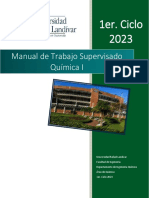 Manual de Trabajo Supervisado Química I Primer Ciclo 2023