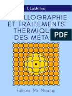 Lakhtine - Métallographie Et Traitements Thermiques Des Métaux - Mir - 1971