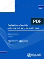 Evaluation of Certain Veterinary Drug Residues in Food: WHO Technical Report Series