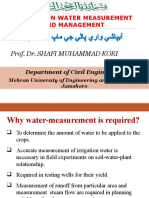 SWH-09 (2 Hors) - Methods of Water Measurement - Dr. SM Kori