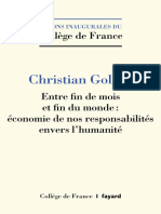 Entre Fin de Mois Et Fin Du Mon - Gollier Christian