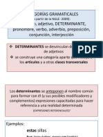 Determinantes Adjetivos Relacionales Clases Transversales