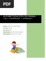 Proyecto de Alfabetizacion Integral.