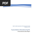 Toyota Battery Manufacturing EJ Report