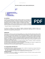 Nacimiento Retorica Como Ciencia Del Discurso