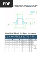 RTJ Flanges Dimensions ASME B 16.5