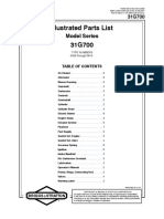 Illustrated Parts List 31G700: Model Series