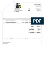 Cotización: Montacargas JF S.A.S