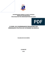 O Papel Do Coordenador Pedagógico Na Ordenação Politíca Do Cotidiano Da Escola