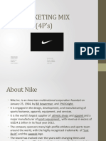 NIKE MARKETING MIX STRATEGY (4P's)